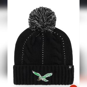 ISO(DO NOT BUY) 47 Philadelphia Eagles Black Retro Bird Bauble Womens Knit Hat